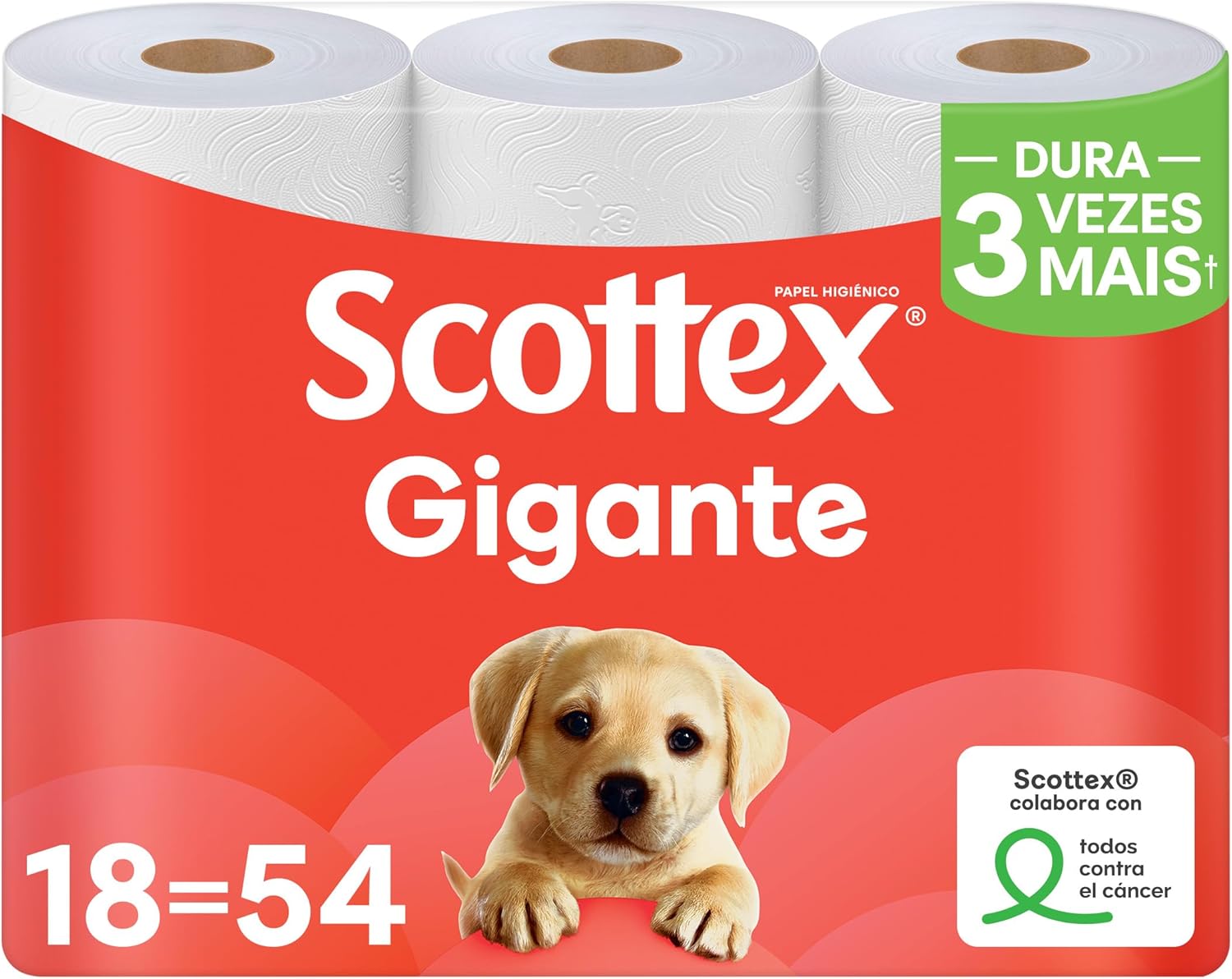 Scottex Gigante Papel Higiénico Seco, 18 Rollos 🧻