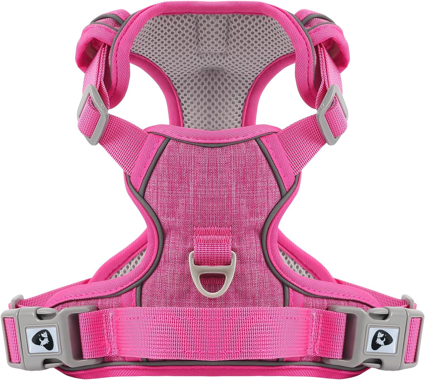 Detalle de Belababy Medium Dog Harness (Anti-Pull) with Soft Padded Handle and Reflective Strips, Rose M