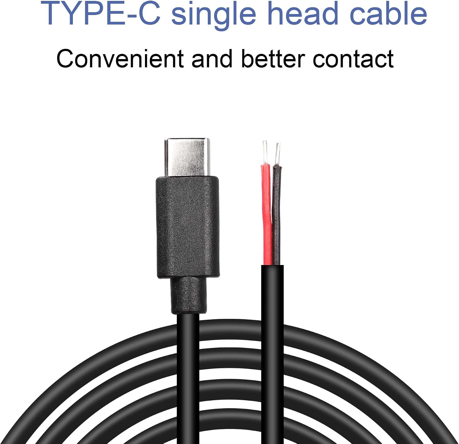 Detalle de USB-C bare-wire power cable 22AWG