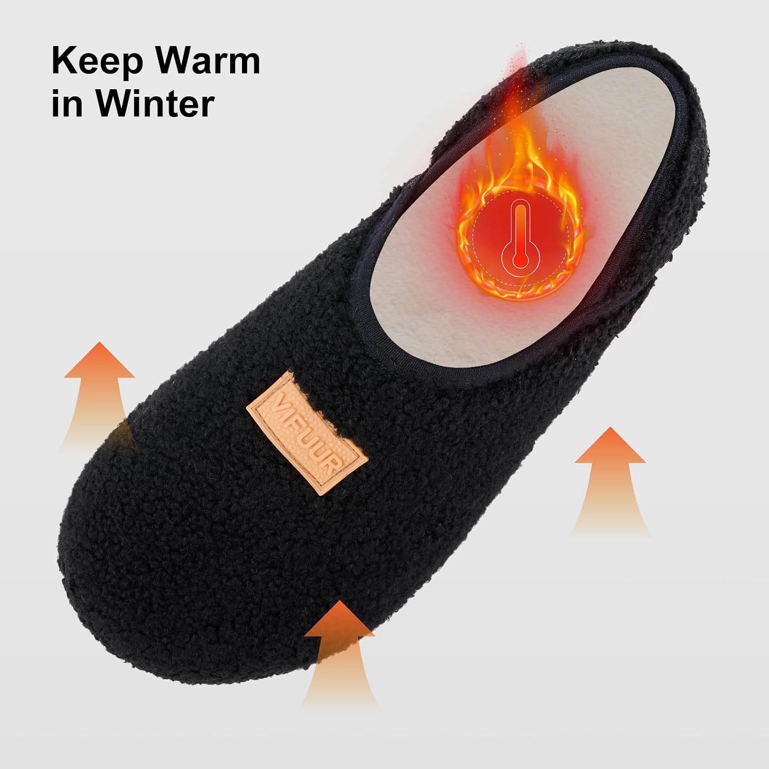 Thumbnail 5 de VIFUUR House Slippers with Fleece Uppers
