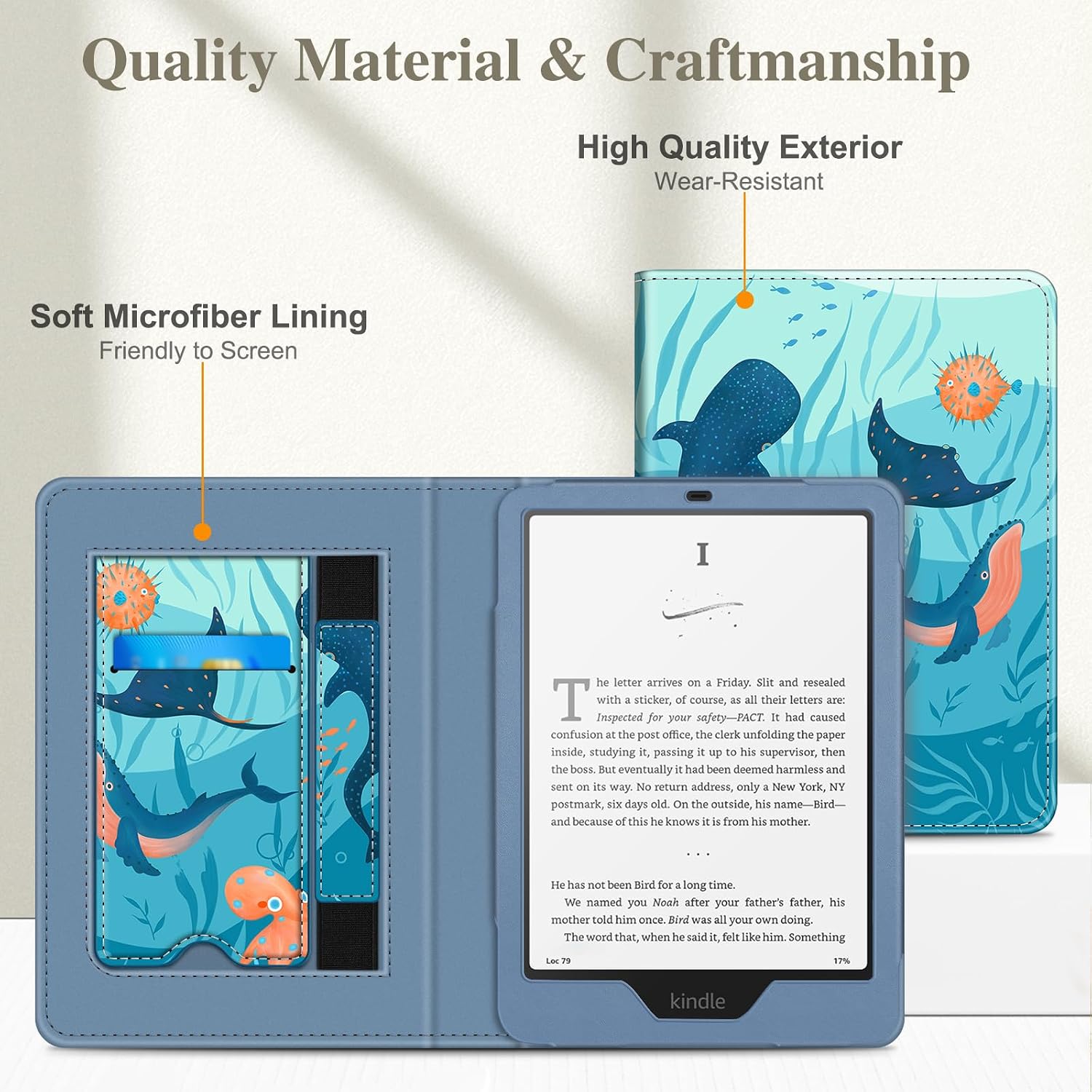 Thumbnail 6 de FINTIE EKAZ140US Kindle Case with Kickstand, Hand Strap and Card Slot
