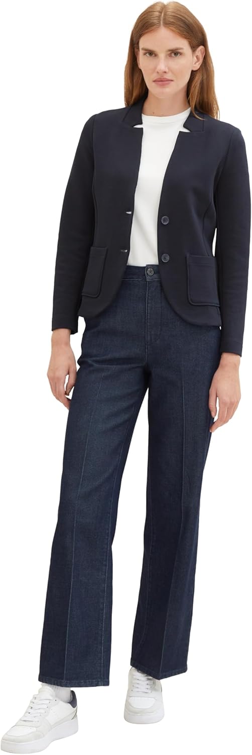 Thumbnail 2 de Tom Tailor Damen Basic Ottoman Blazer mit Taschen – Slim Fit mit Wiener Naht