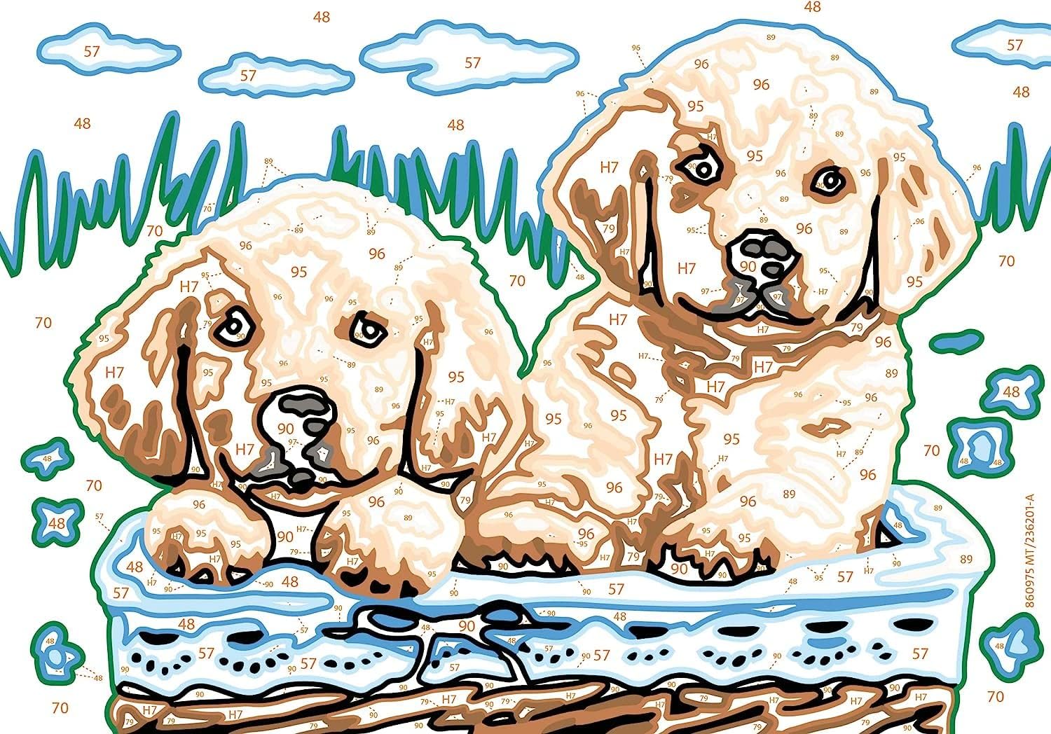 Detalle 2 de Ravensburger Creart Classic Cani Retriever 13x18 cm 🎨