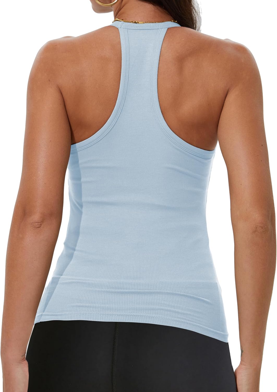Detalle de iGENJUN Women's Racerback Tank Top - Soft, Stretchy, Summer Crop Camisole