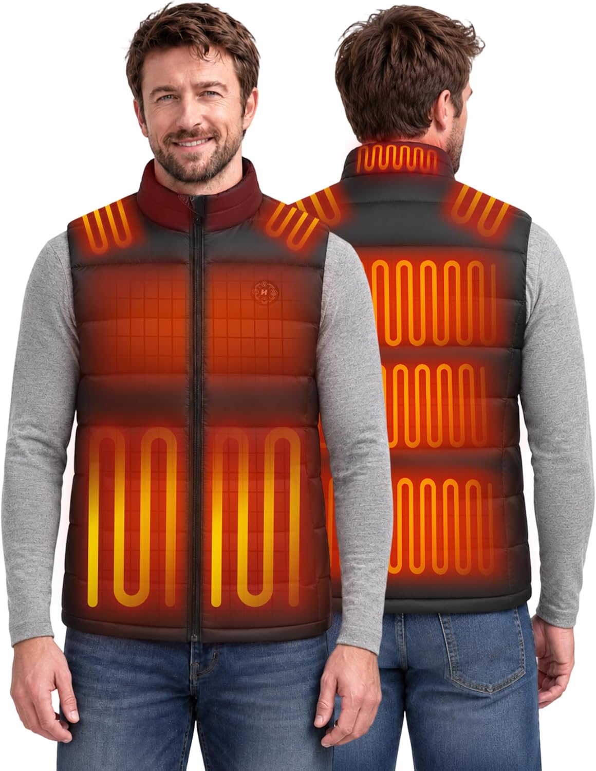Detalle de HOOHEAT Men's Heated Vest 16000mAh