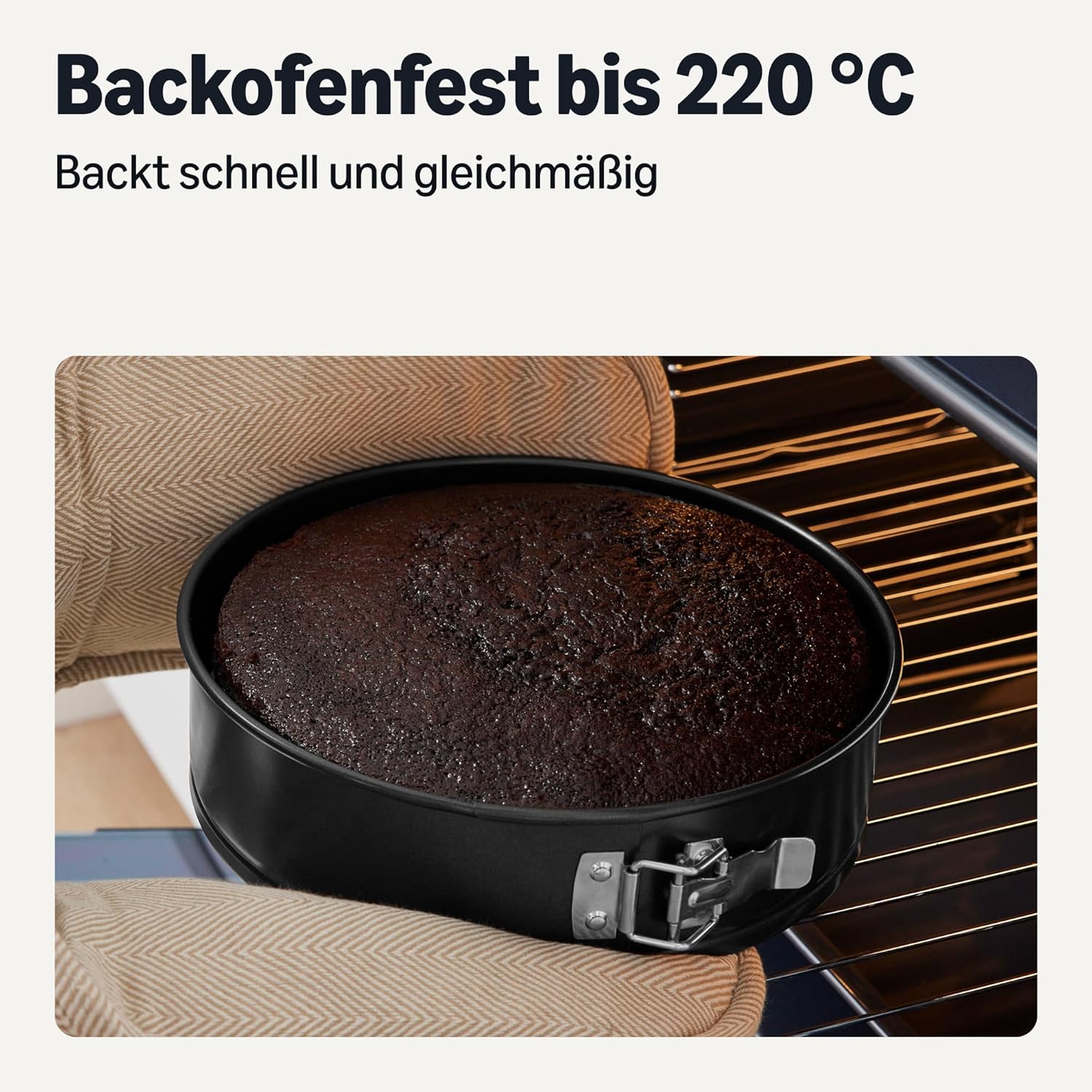 Detalle 2 de Amazon Basics Antihaft-Springform 25,4 cm – Ofenfest, Spülmaschinenfest, Antihaftbeschichtung