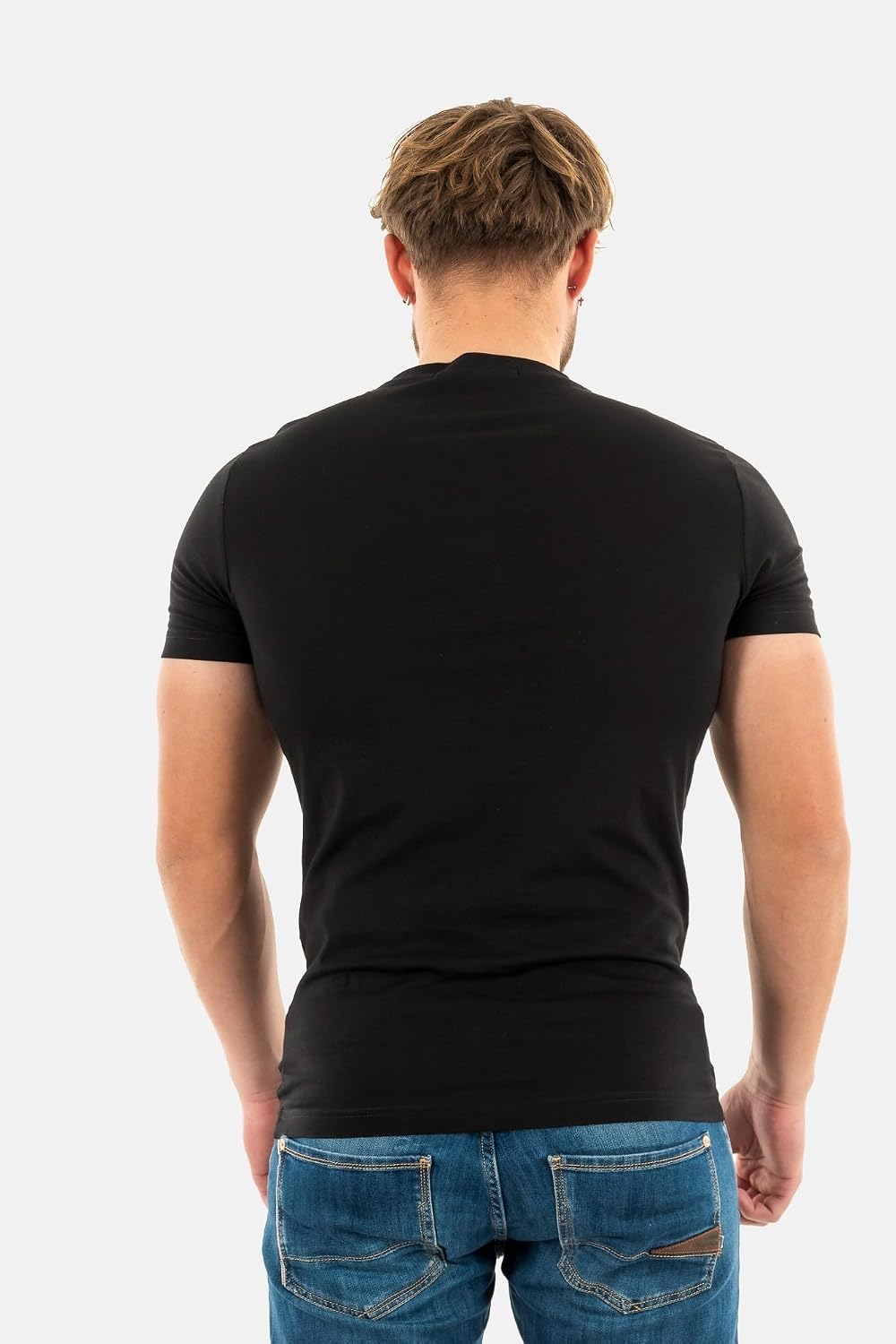 Detalle de Calvin Klein J30J322552 Men's Short-Sleeved T-Shirt, Black, XL