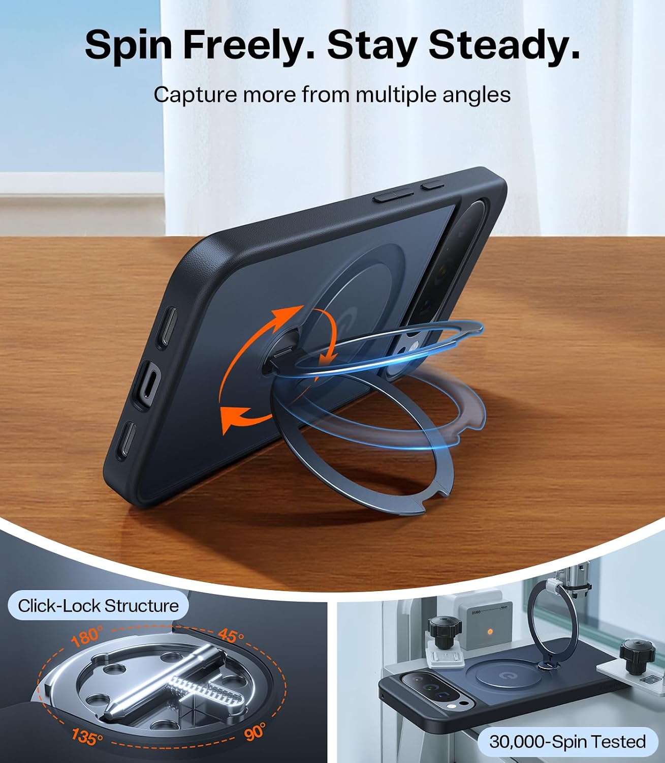 Thumbnail 4 de TORRAS 360 Spin Magnetic Stand for Google Pixel 10 Pro XL