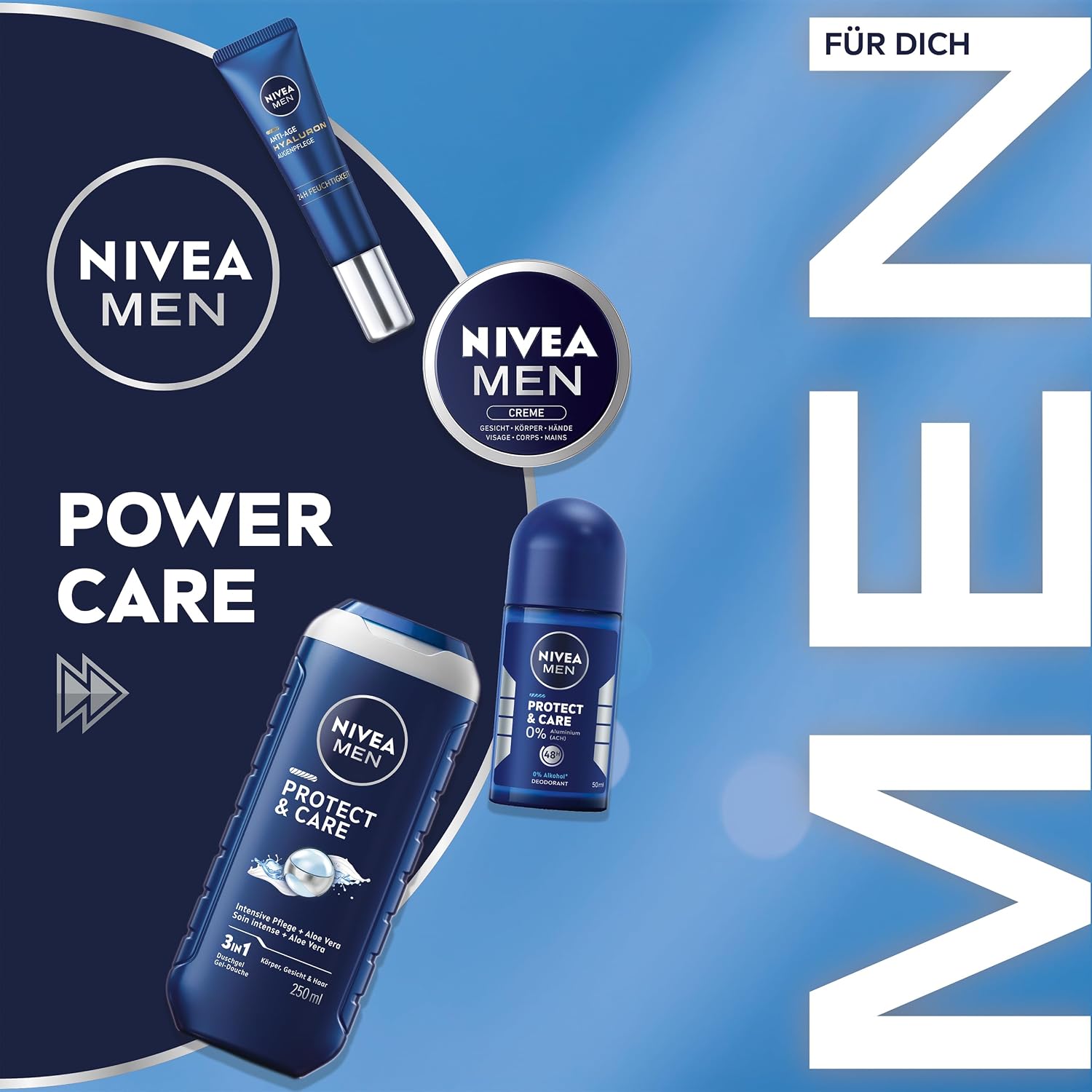 Detalle 2 de NIVEA MEN Power Care Geschenkset – Pflegebox 250 ml 💼