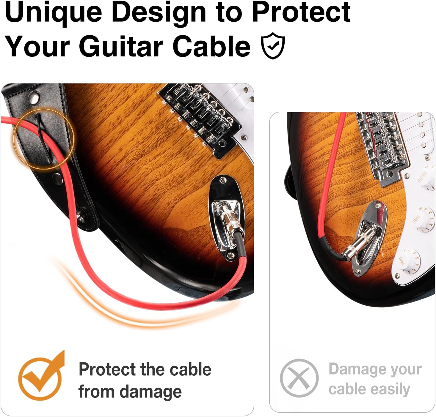 Thumbnail 4 de LEKATO Guitar Strap for Electric Acoustic