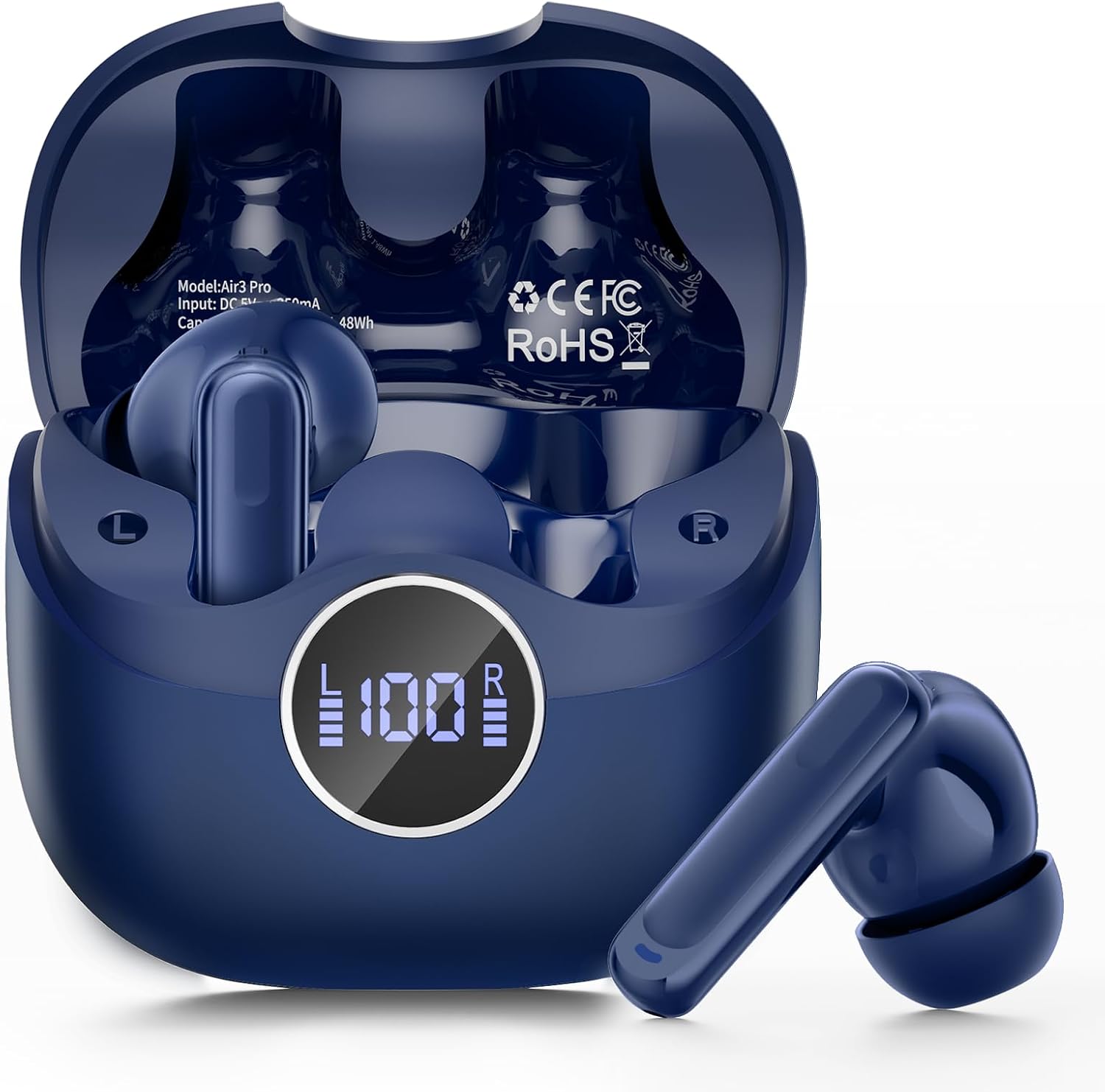 Detalle de ANC Kopfhörer Kabellos Bluetooth mit Hybrid-Aktivgeräuschunterdrückung – 11 mm Treiber, 40 h Akku, IP67