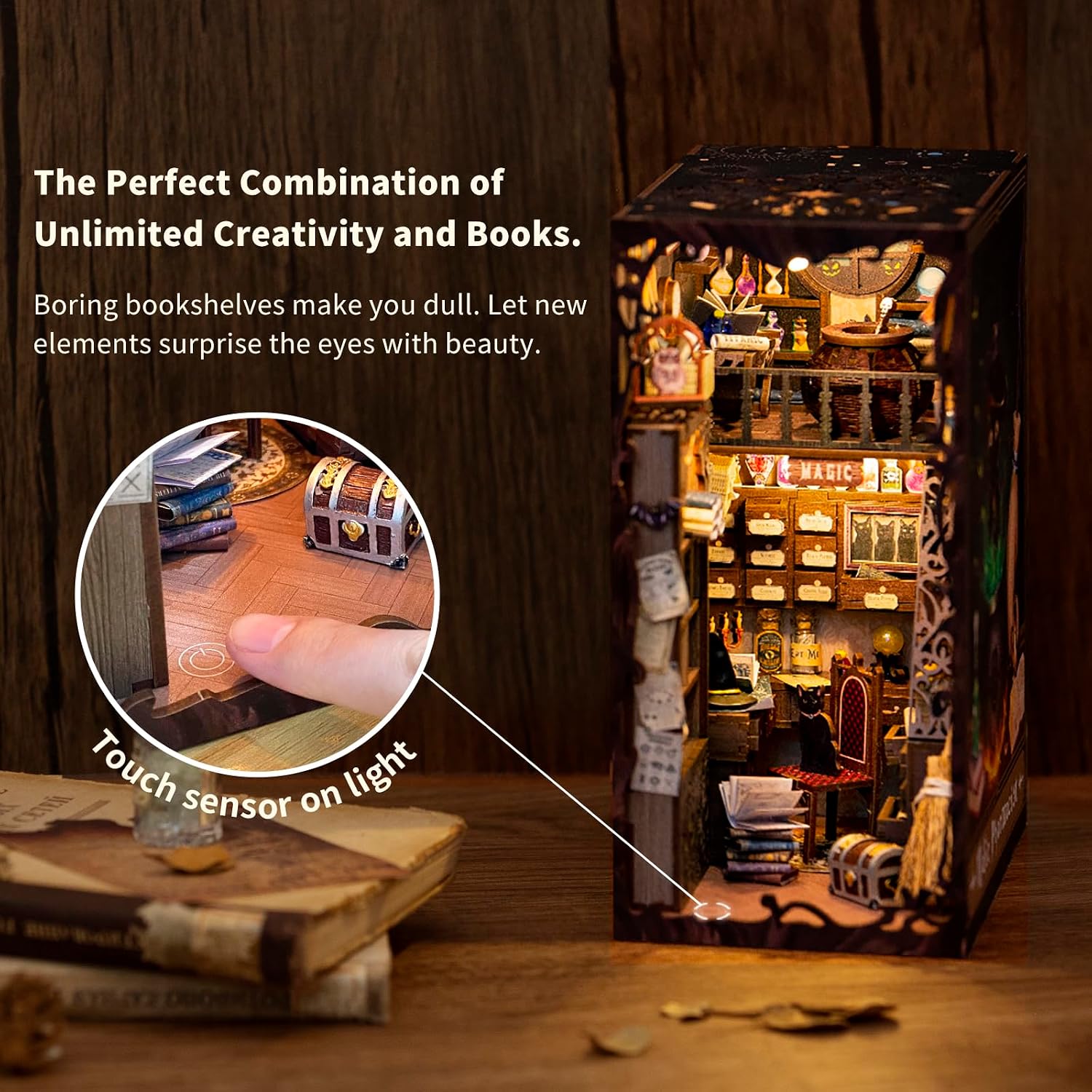 Thumbnail 2 de Book nook DIY miniature kit 282 pieces