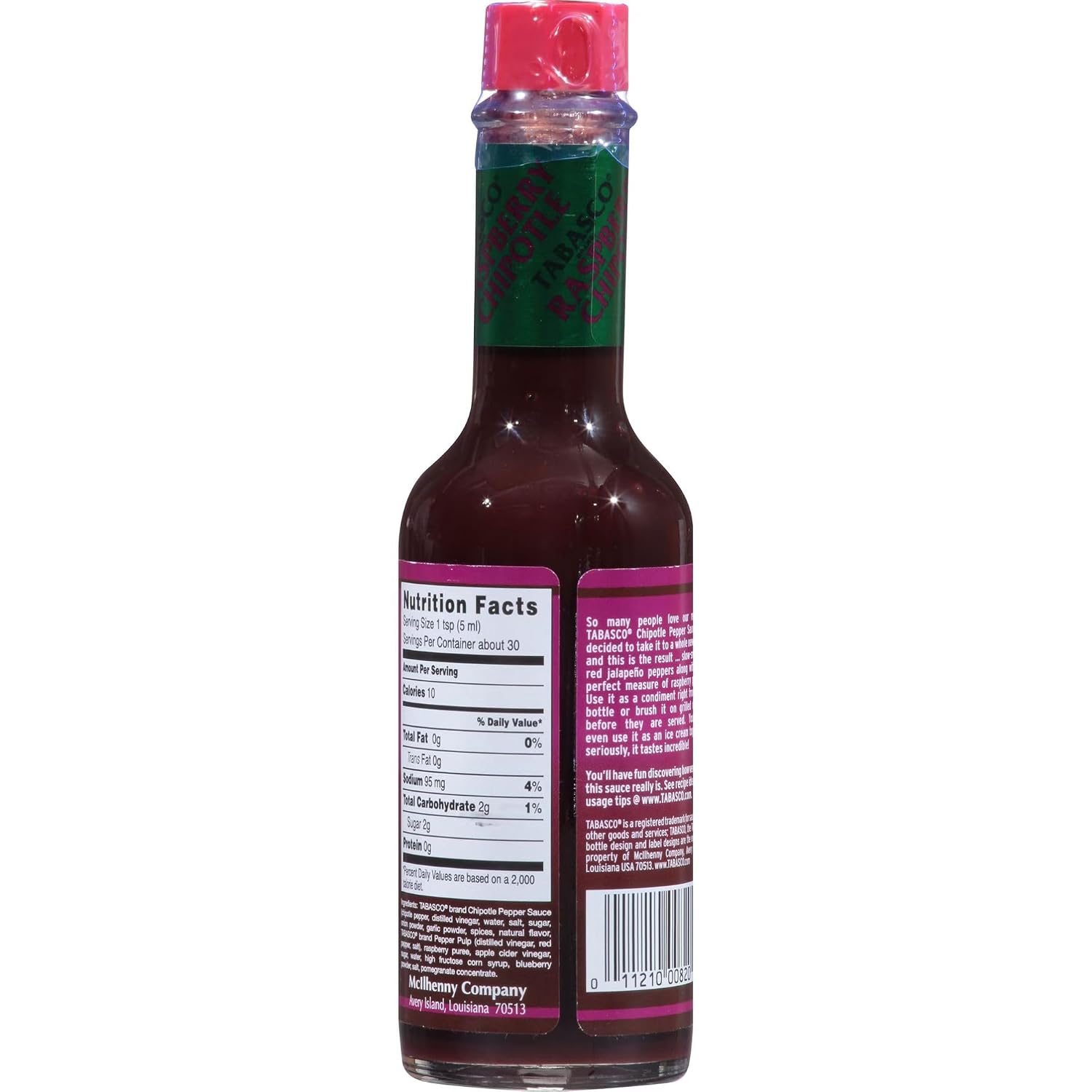 Detalle de TABASCO Raspberry Chipotle Sauce – 148 ml Glasflasche: fruchtig-rauchige Chili-Sauce