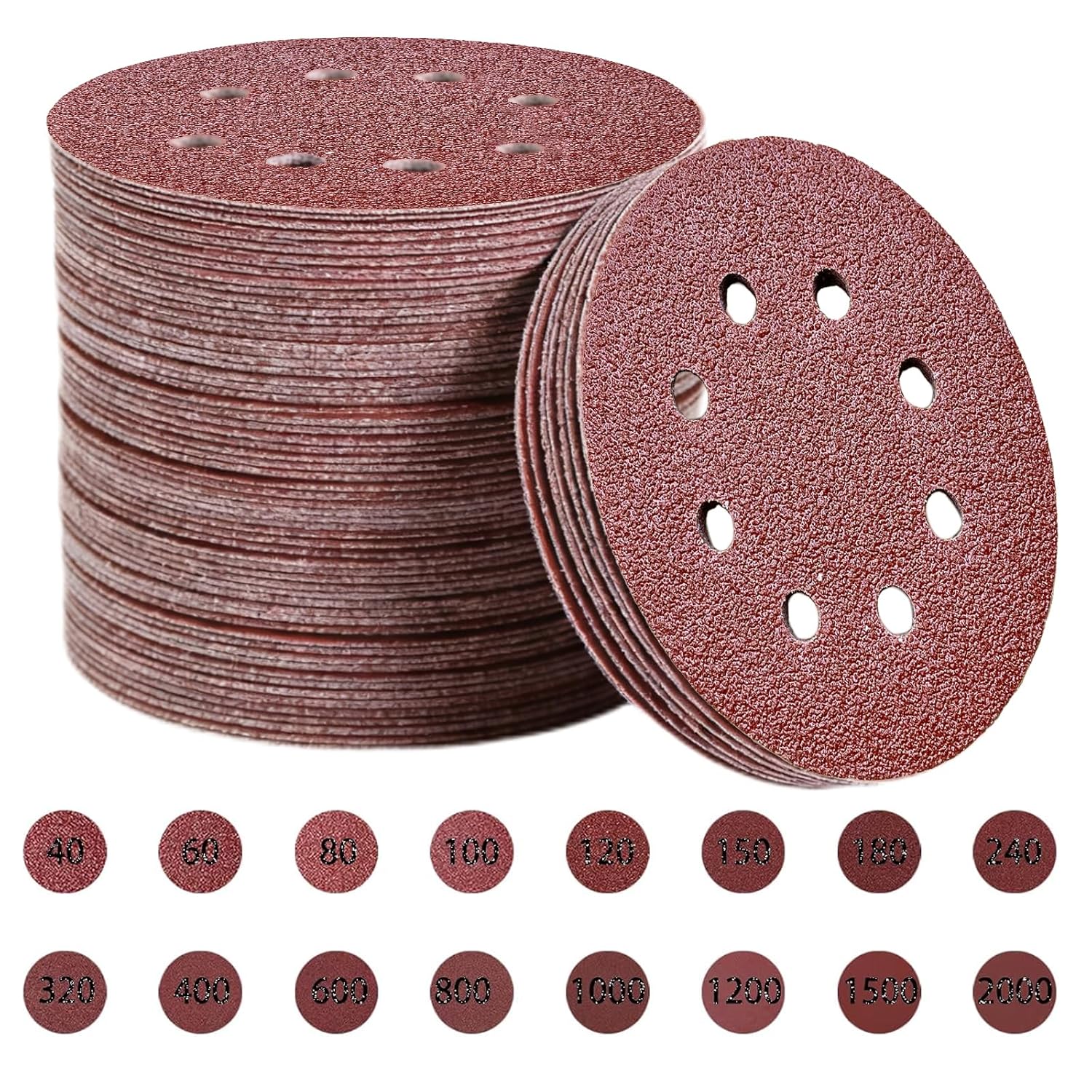 Thumbnail 6 de Toowood 125mm Sanding Discs 100pcs for orbital sander ðŸ›