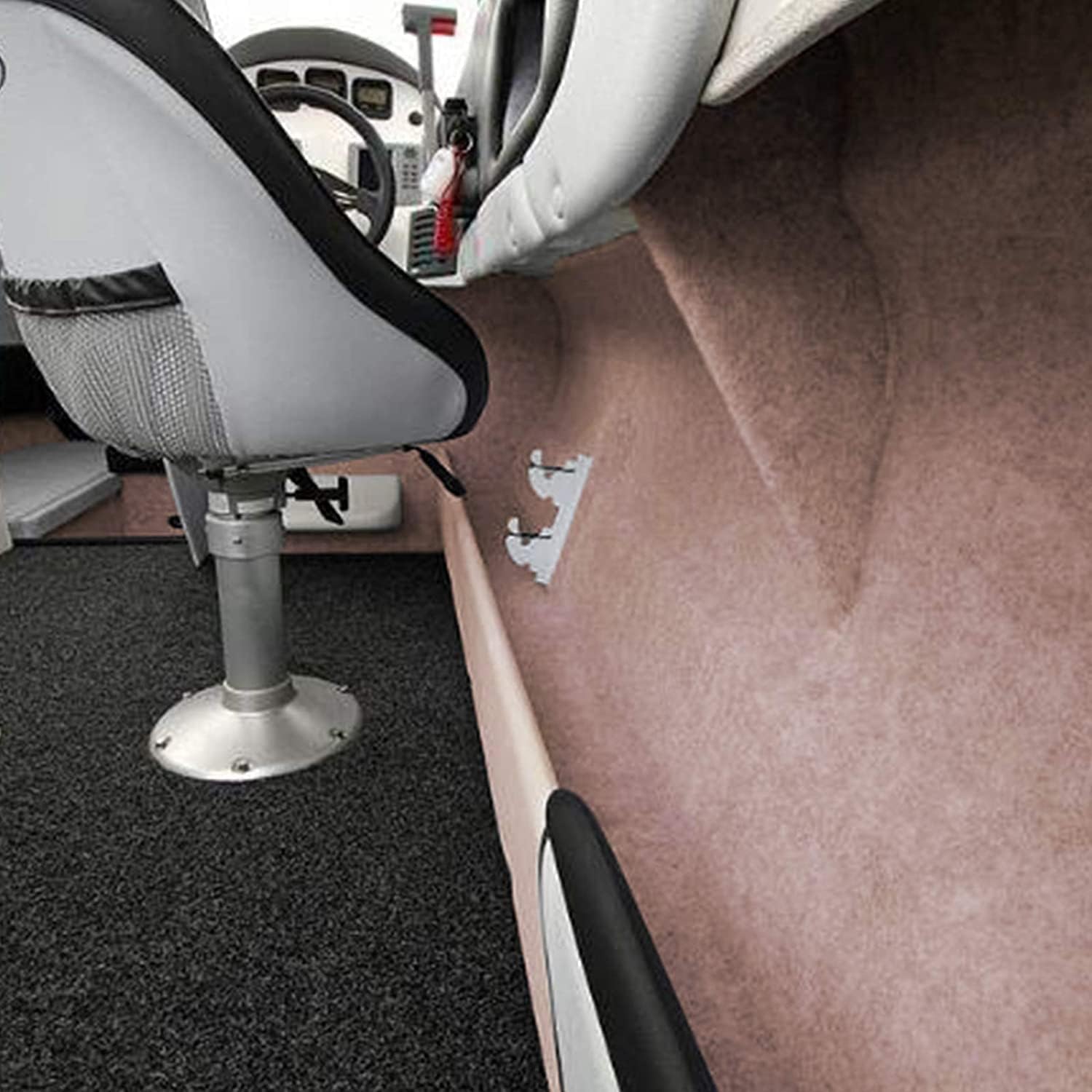 Detalle de KARAT Filzstoff – Bastelfilz & Bespannstoff für Auto-Interieur, Wohnmobil und Innenausbau (Nadelfilz), Superflex Beige