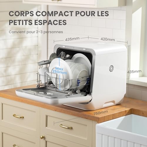Thumbnail 6 de COMFEE' Mini Lave-vaisselle de Comptoir 6 Programmes – Blanc (CDWMTO201D(W))