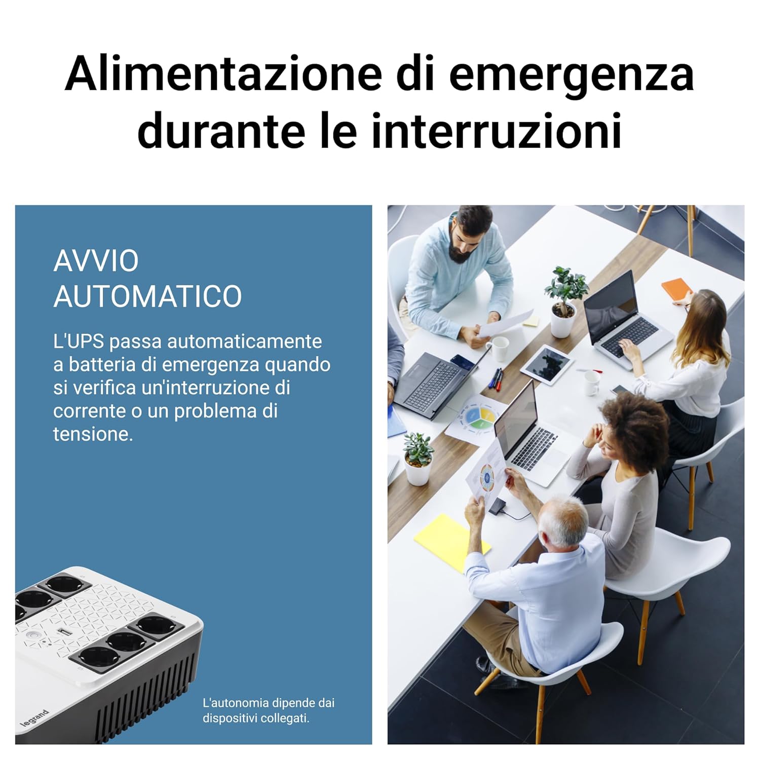 Thumbnail 6 de Legrand UPS monofase Keor Multiplug LG-310082: 800 VA/480 W, 6 prese, USB e AVR