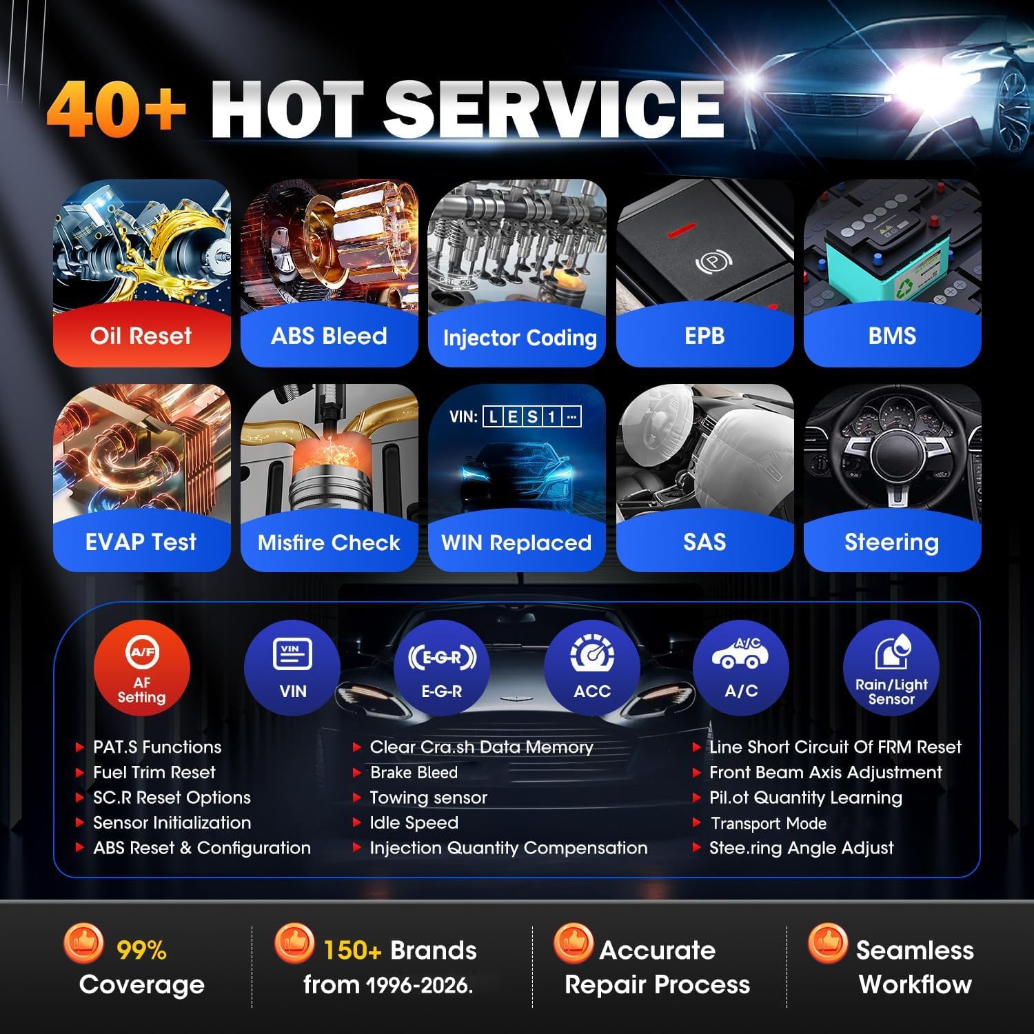 Thumbnail 4 de Autel MaxiCOM MK900BT 8-inch diagnostic scanner