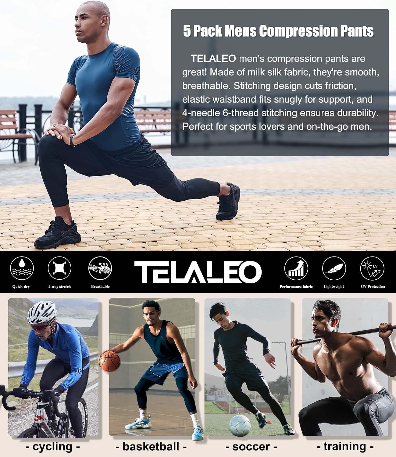 Thumbnail 6 de TELALEO 5-Pack Compression Pants