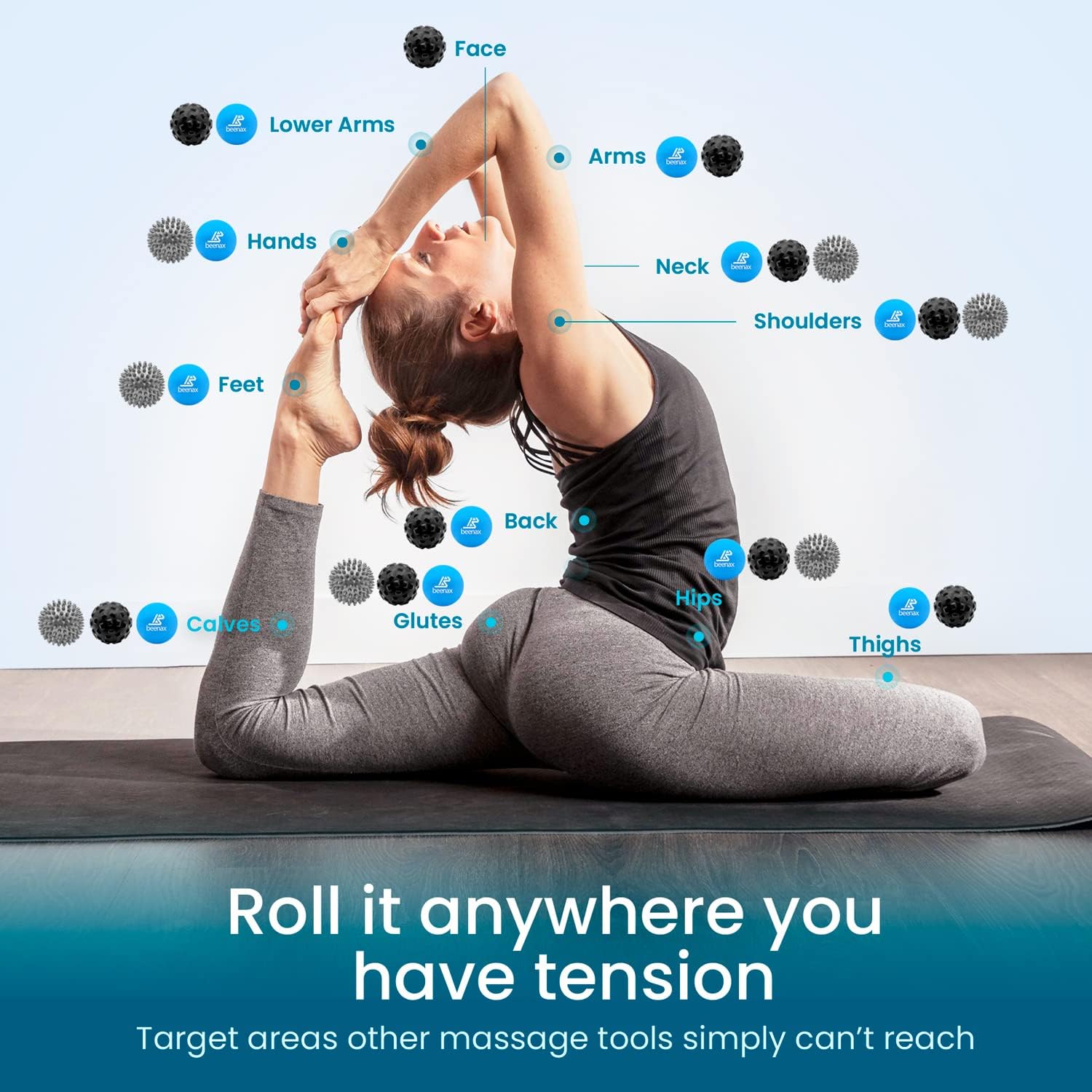 Thumbnail 4 de Beenax Massage Ball Set of 3 for Myofascial Release