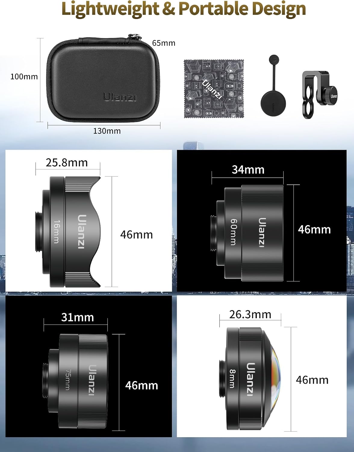 Thumbnail 5 de ULANZI CL-003 : objectif macro 75 mm pour téléphone (clip) avec port 17 mm
