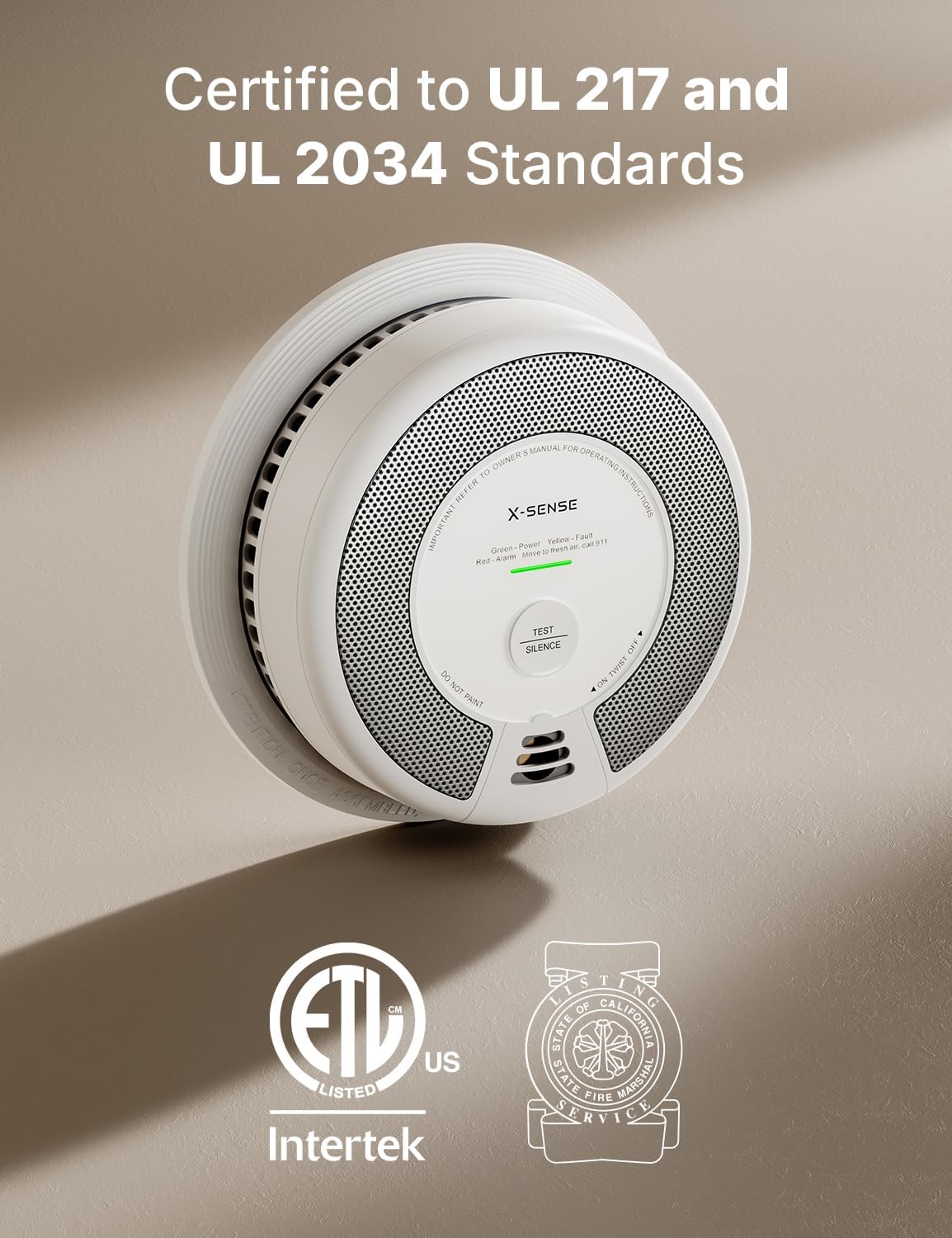 Thumbnail 1 de X-Sense SC06-W 6-Pack Interconnected Smoke and CO Detectors with 10-Year Sealed Battery