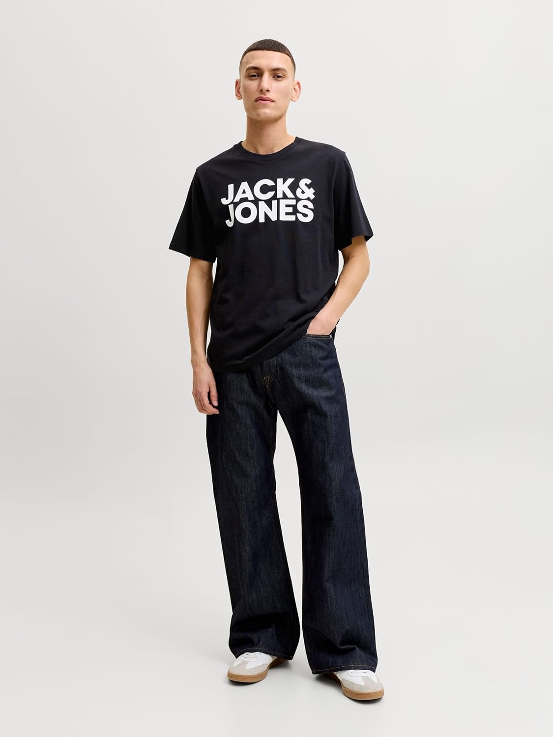 Thumbnail 3 de JACK & JONES T-Shirt Logo O-Neck da uomo in cotone