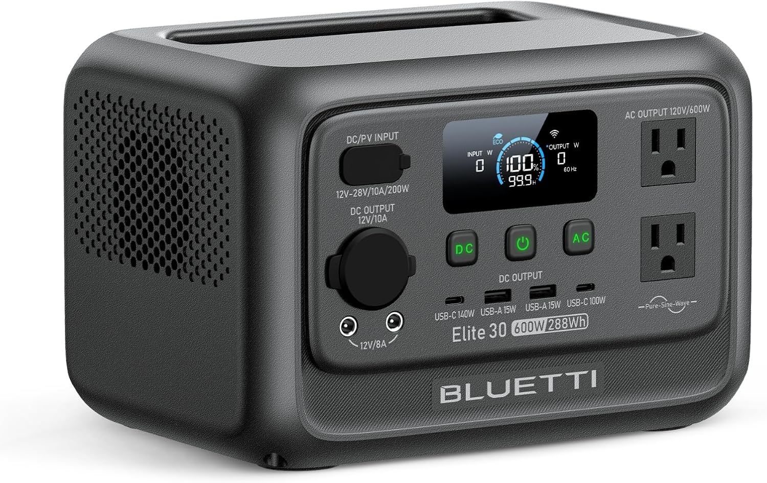 Detalle de BLUETTI portable power station 288Wh