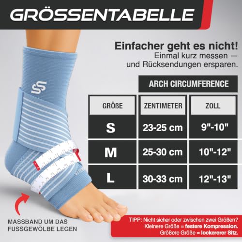 Thumbnail 4 de Bandage Sprunggelenk & Knöchelbandage von SS SLEEVE STARS – blau, unterstützt Plantarfasziitis