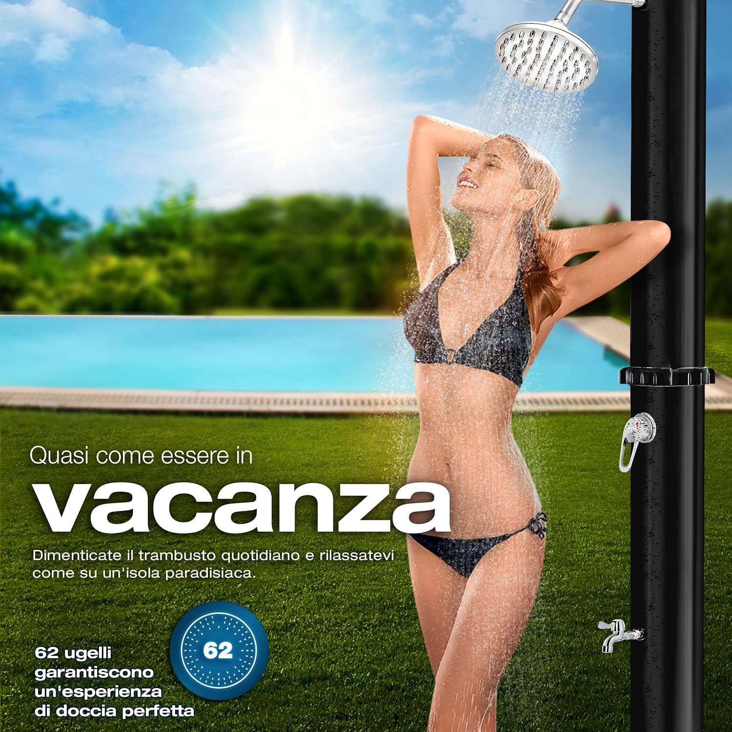 Thumbnail 5 de tillvex Doccia Solare 40 Litri per Giardino