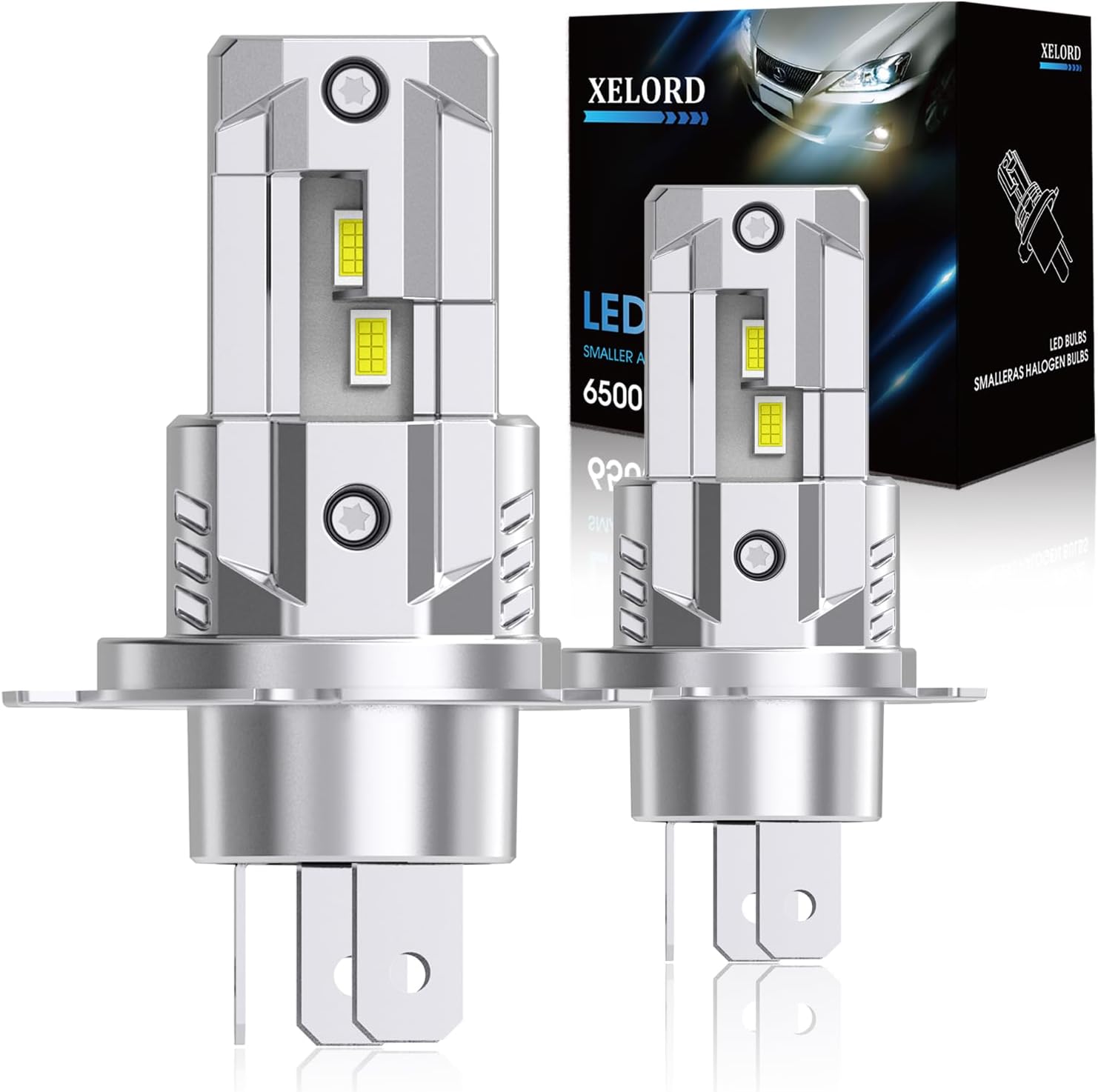 Detalle de XELORD LED H4 6500K 55W 14000LM 2U