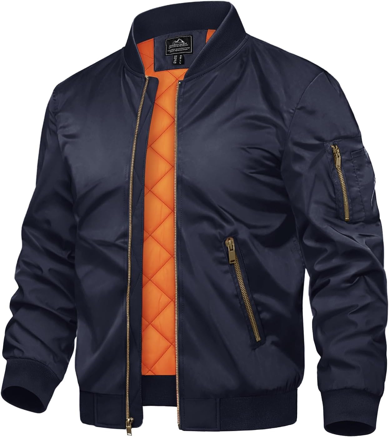 Thumbnail 2 de TACVASEN Herren Übergangsjacke Bomberjacke mit Reißverschluss 📼