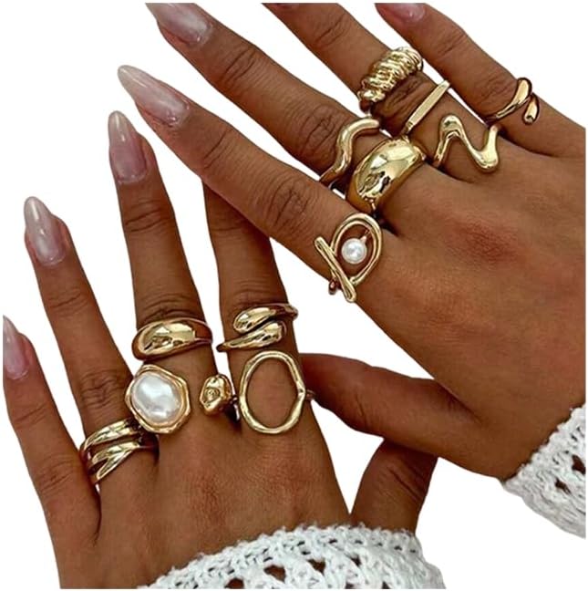 Thumbnail 6 de FAXHION gold-plated ring set, 12-piece