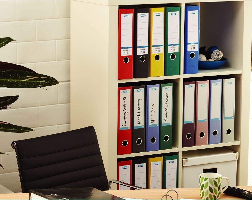 Detalle 2 de ELBA Ordner A4 smart Original – 3er-Set, 8 cm Rückenbreite, rot/blau/schwarz