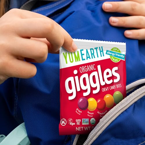 Thumbnail 8 de YumEarth Organic Giggles Chewy Candy – 0.5oz Snack Pack, Box of 15