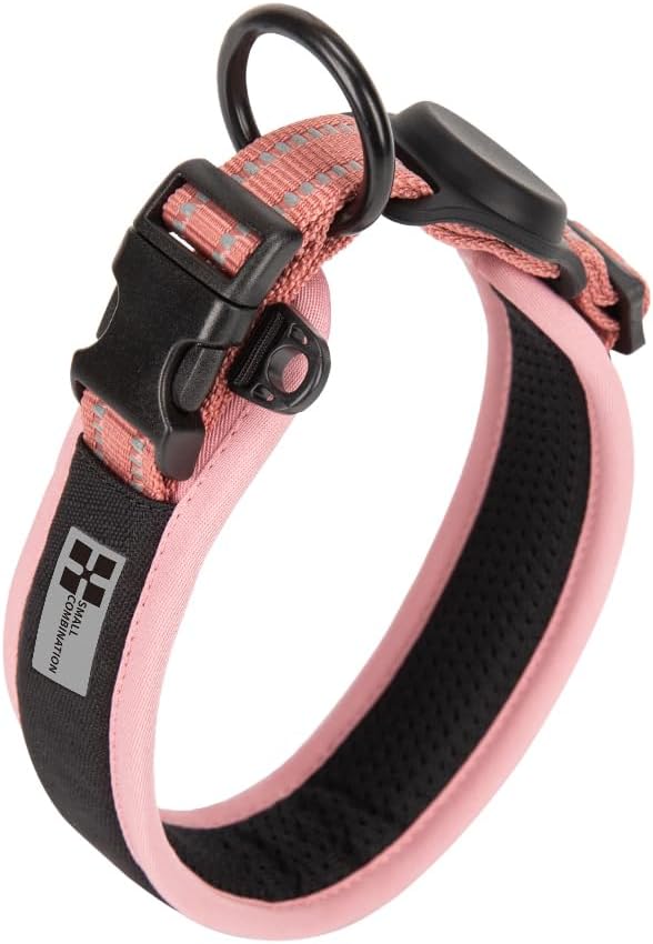 Detalle de Small Combination Adjustable Pet Dog Collar – Turquoise & Black (M) by SMALL COMBINATION