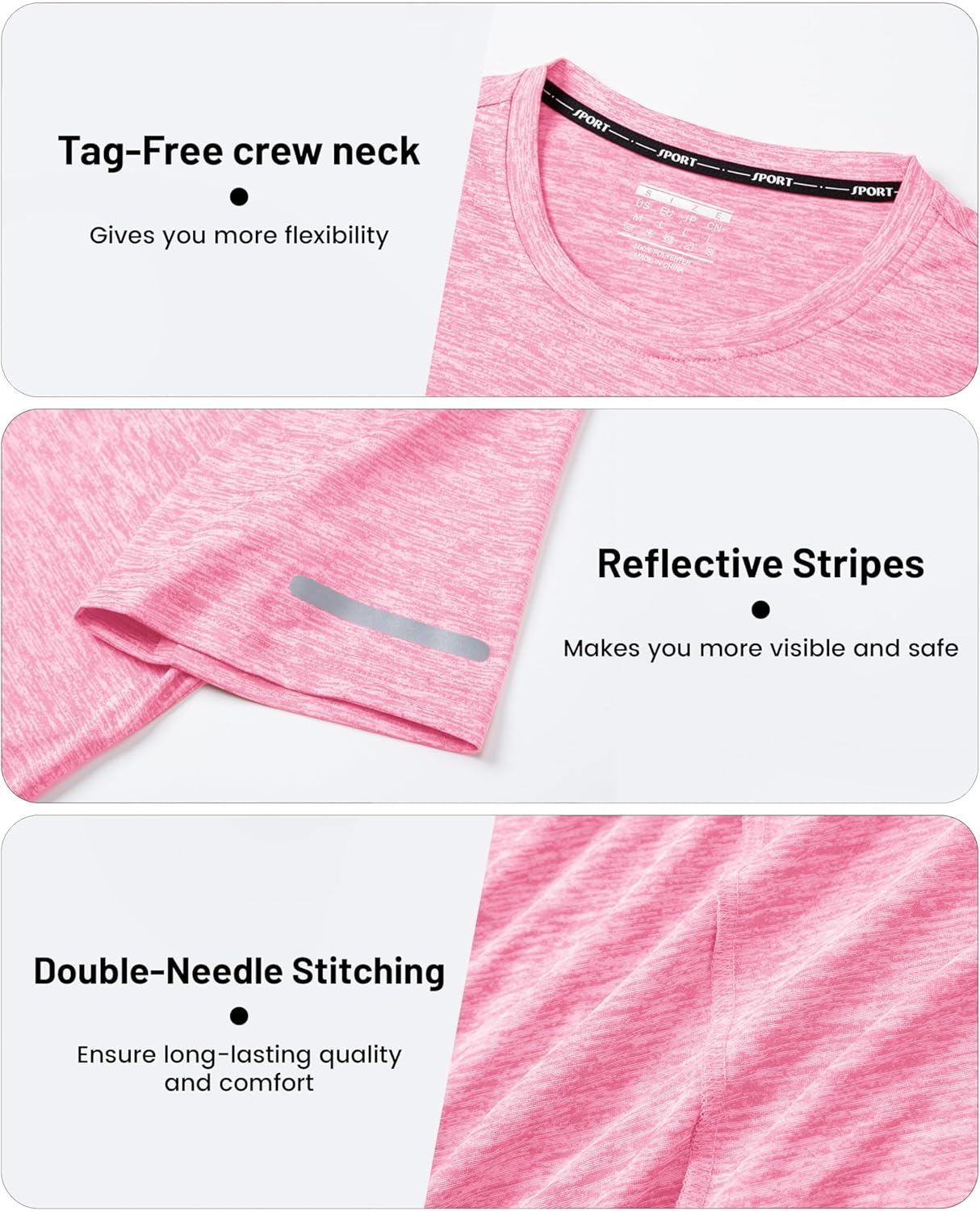 Thumbnail 5 de MAGCOMSEN Men's T Shirt – Quick-Dry, Lightweight Short Sleeve for Gym and Run