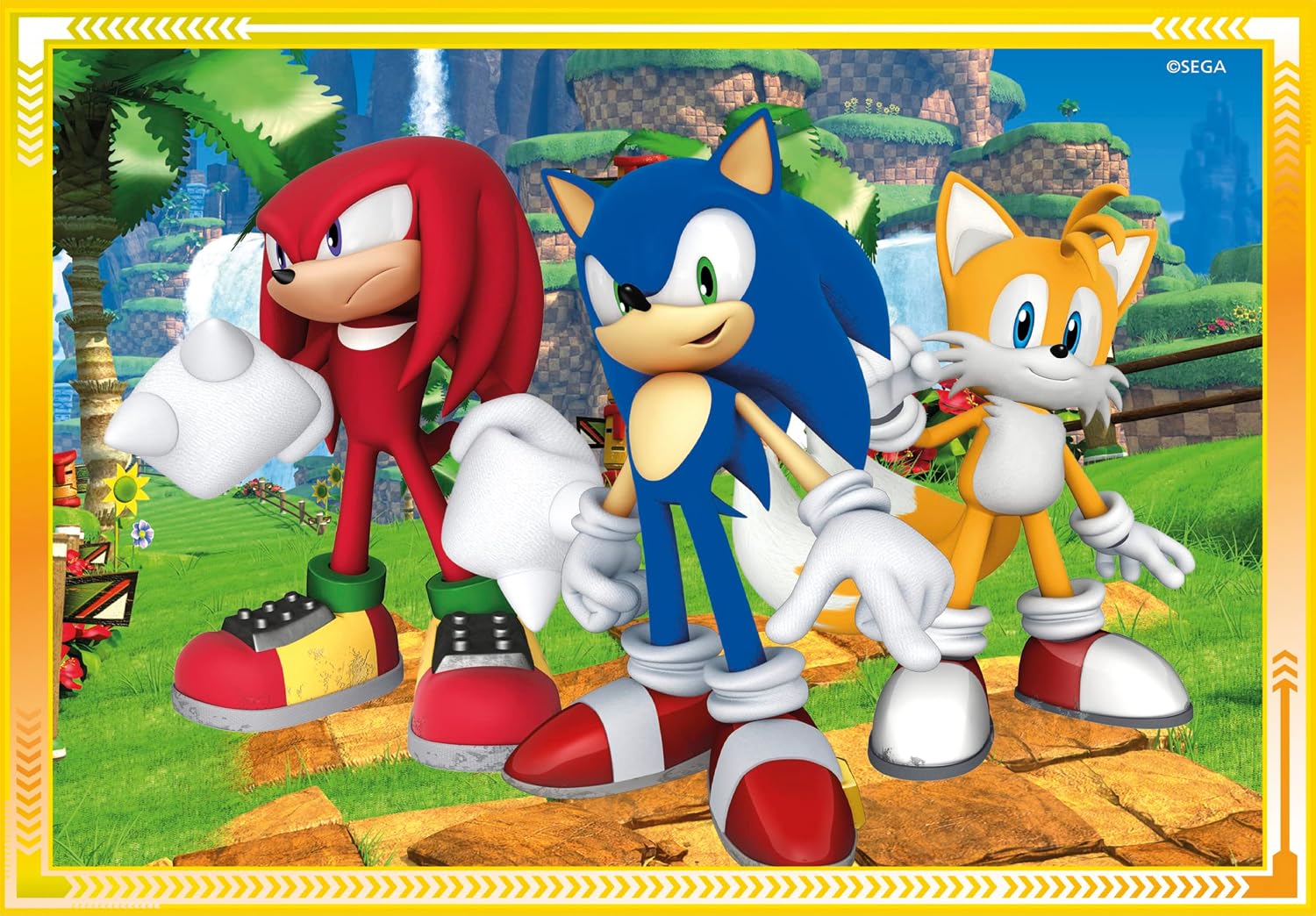 Detalle 2 de Clementoni Supercolor Puzzle 4 In 1 – Sonic | 12/16/20/24 Teile, ab 3 Jahren
