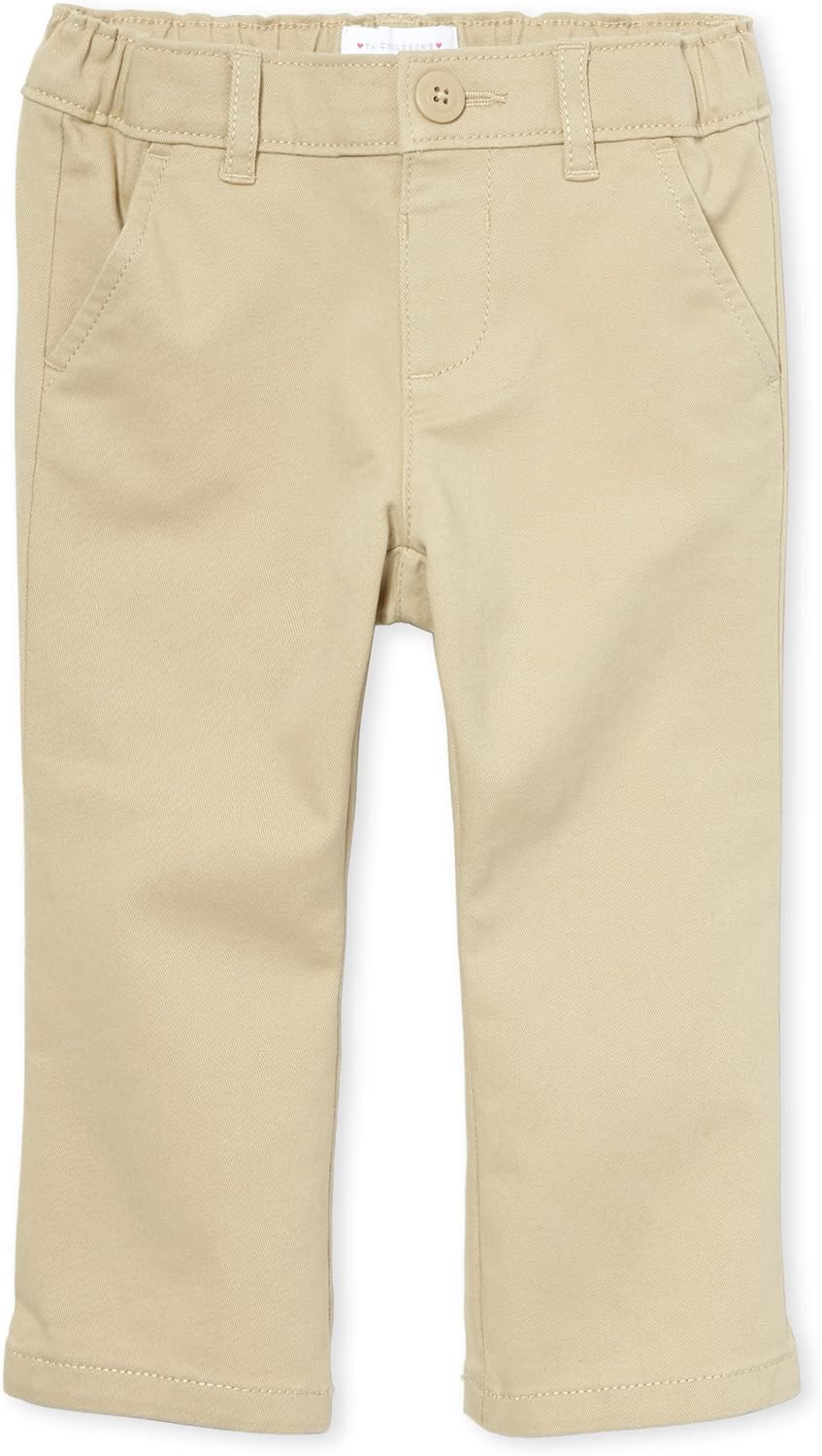 Detalle de The Children's Place Baby Girls' Bootcut Chino Pants, Cotton-Blend Twill