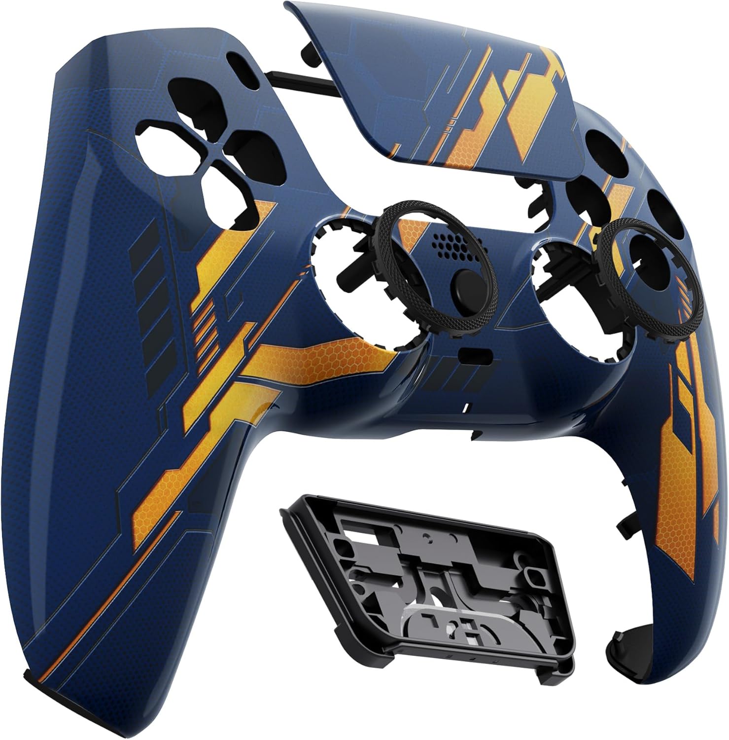 Thumbnail 4 de eXtremeRate LUNA Redesigned Front Shell with Glow-in-the-Dark Touchpad for PS5 Controller (BDM-010/020/030/040/050) – Orange