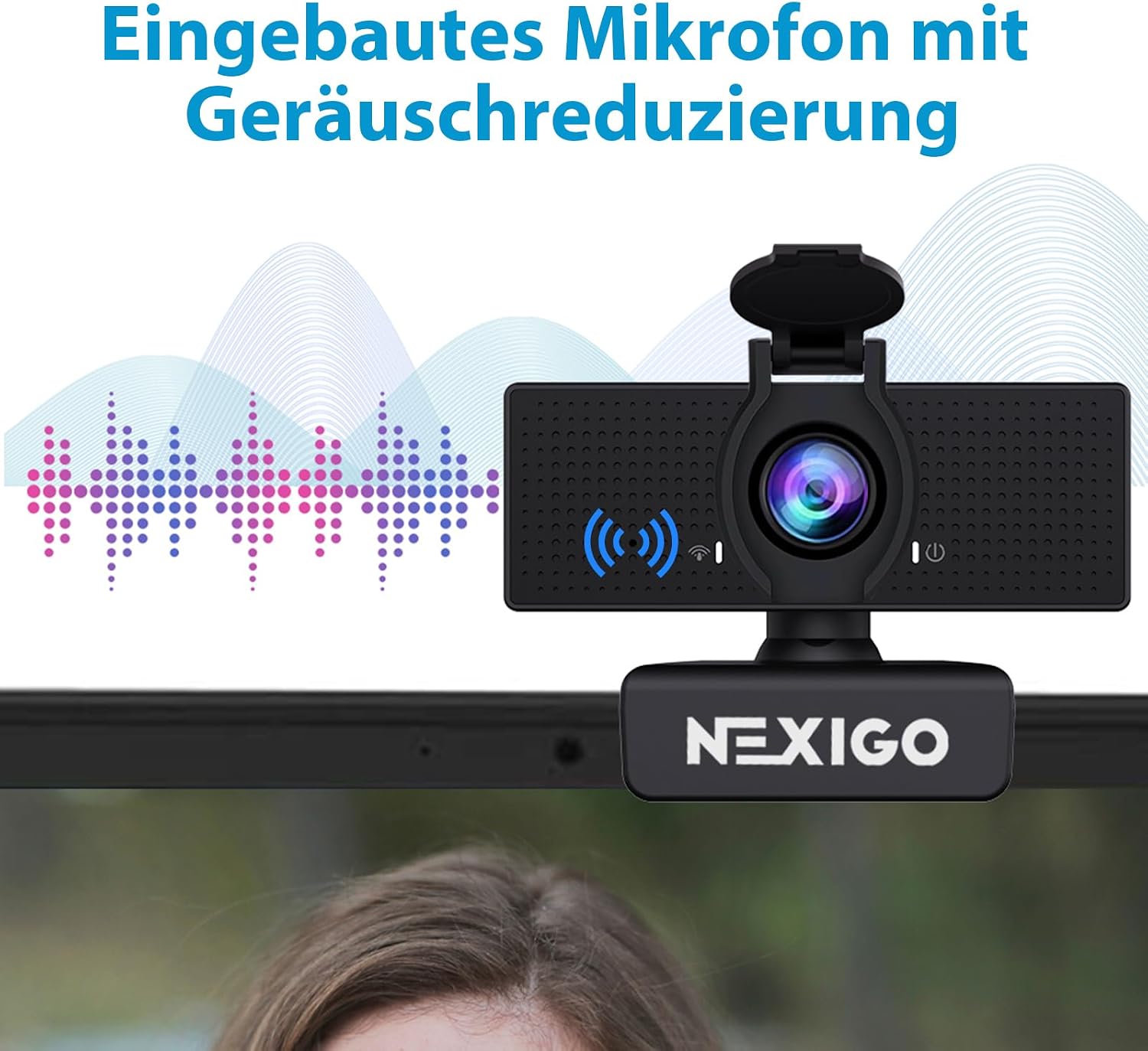 Detalle 2 de NexiGo N60 1080P Webcam mit Mikrofon