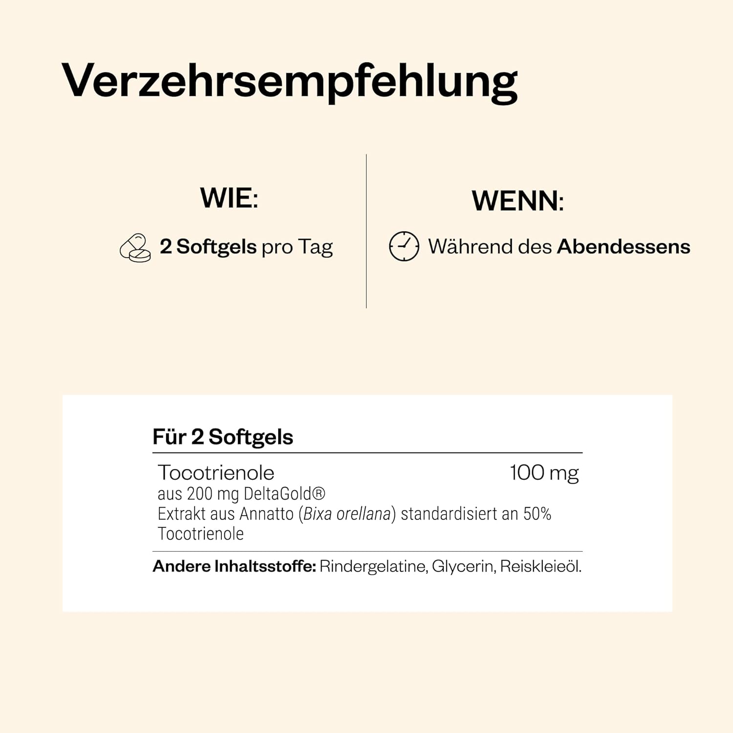 Thumbnail 5 de Annatto Tocotrienole (DeltaGold®) – natürliche Vitamin-E-Quelle, 60 Softgels, glutenfrei