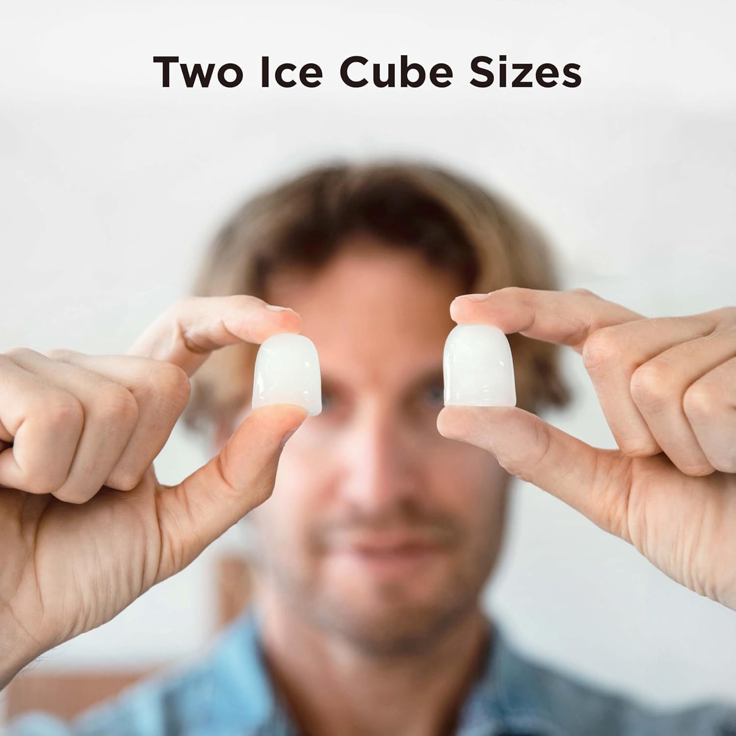 Detalle de Silonn DWW01 Countertop Ice Maker, Two Bullet Ice Sizes, Self-Cleaning
