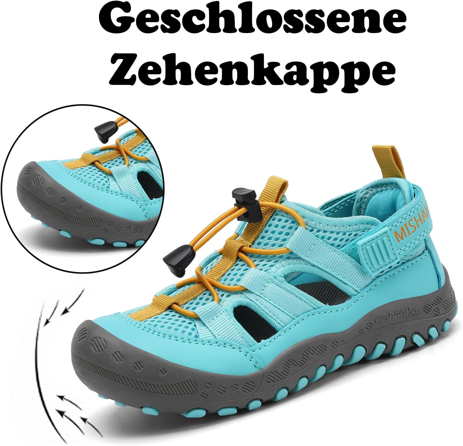 Detalle de Mishansha Geschlossene Jungen Sandalen – leichte Trekking-Sandalen für Kinder, Gr. 24–38