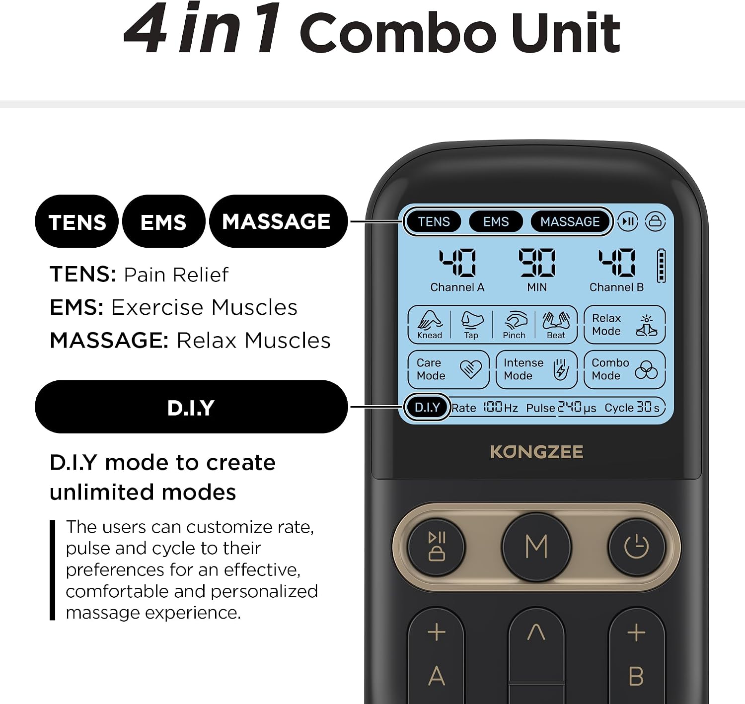 Thumbnail 2 de 4-in-1 DIY TENS EMS Muskelstimulator