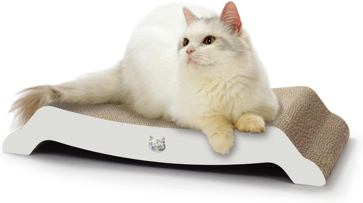 Detalle de by Amazon 猫壱 バリバリベッドL 猫柄|爪とぎとくつろぎベッドを兼ねるアーチ形状