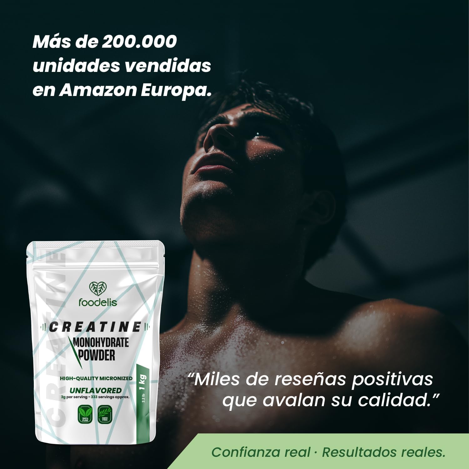 Detalle 2 de Foodelis Creatina Monohidratada 1 kg - ¡Pureza y Eficiencia! 💪