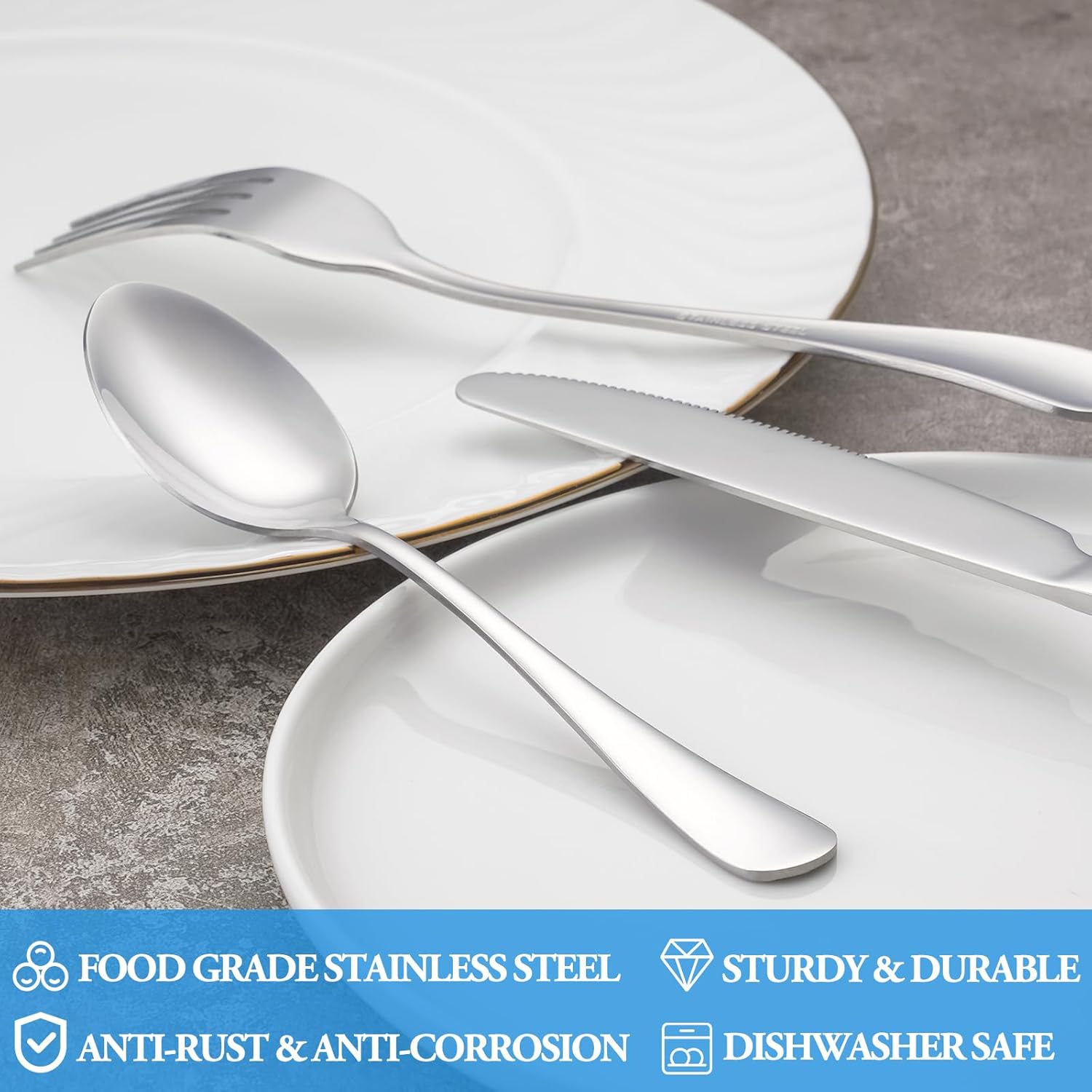 Detalle de MUTNITT Teaspoon Set 16‑Piece 6.7" 🍽