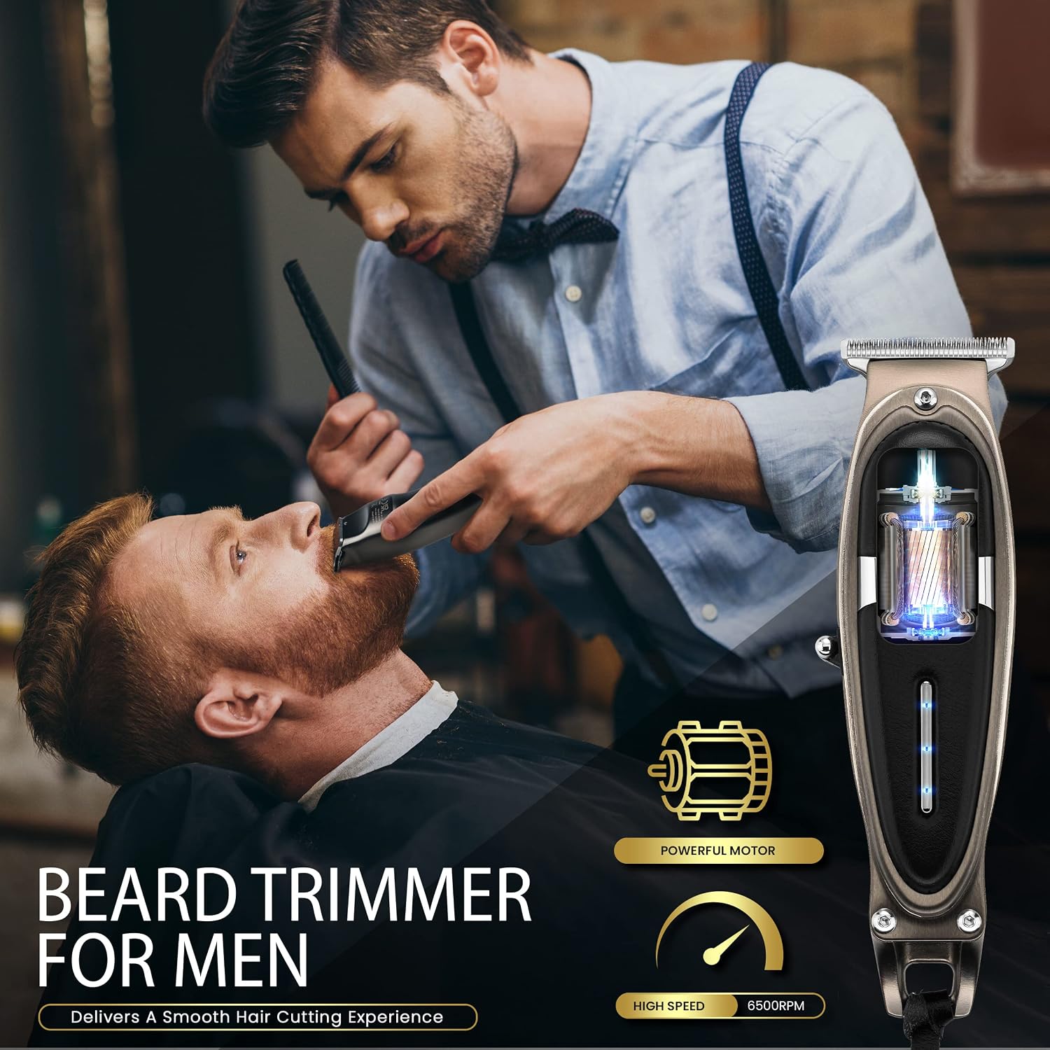 Detalle 2 de BARBOSSO Beard Hair Trimmer 90 Min