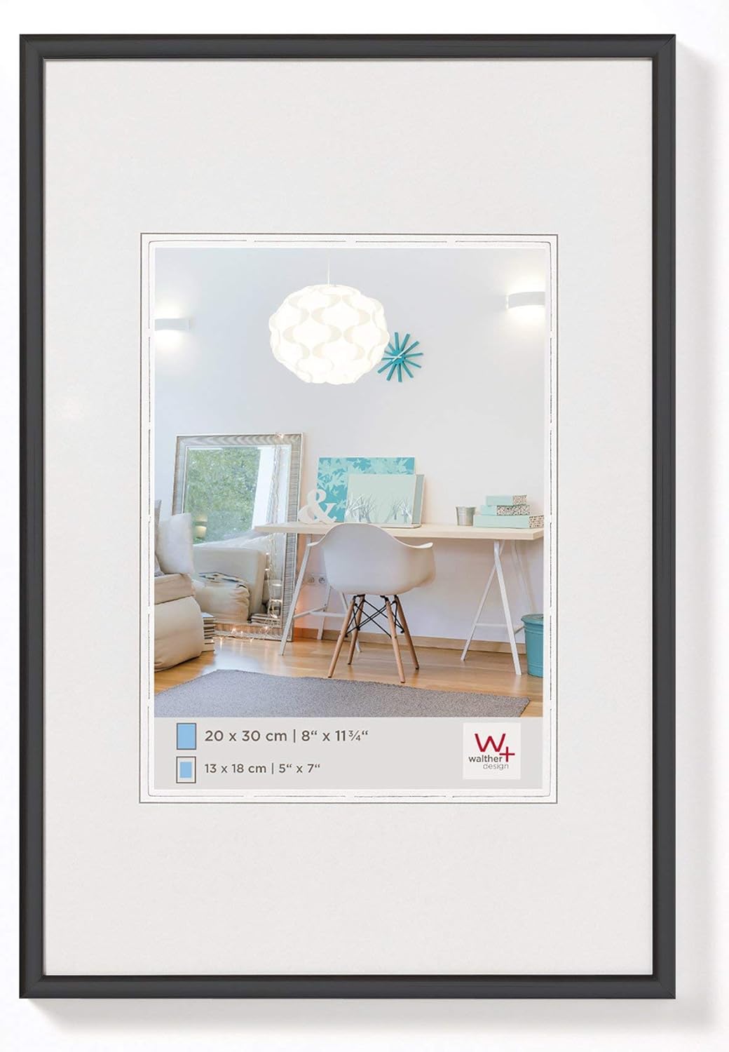 Thumbnail 4 de Walther Design lot de 2 cadres photo New Lifestyle noir 40 x 50 cm (KV050BD) en plastique